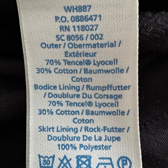 Boden Black Cowl Neck Geometric Cotton Lined Summer Midi Dress Size 6 - Picture 6 of 9